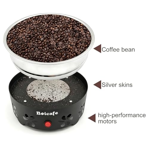 Image of Coffee Bean Cooler Electronic Bean Cooling Machine with 304 Stainless Steel Mesh Two Layers 1.3lb Big Capacity Household Roasting (1 Layer)