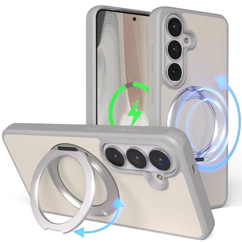 Coque Galaxy S26 antichoc grise aimantée induction et étui de protection objectif arrière