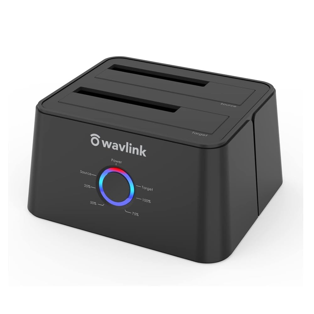Dock Station USB 3.0 e USB C SATA Dual para HD/SSD 2.5/3.5 pol. c/Função Clonagem Offline