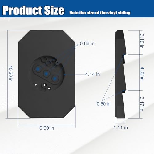 Revêtement double de 1,27 cm bloc de montage vinyle pour éclairage extérieur - 3
