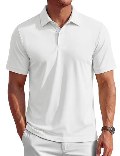 Camisetas polo para hombre MAGCOMSEN, manga corta, protección solar UPF 80+, tejido transpirable y absorbente de humedad, para uso casual y laboral miniatura 1