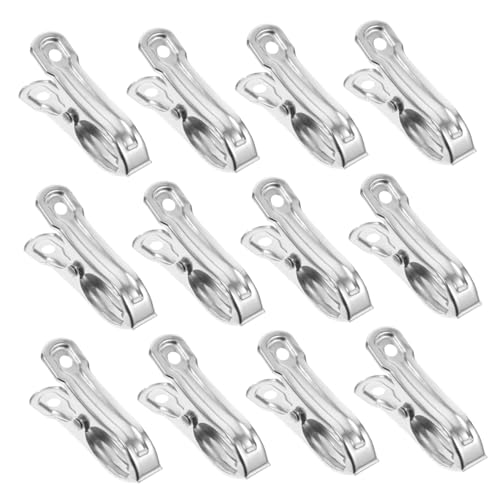 HEMOTON 40pcs Heavy Duty Greenhouse Clips Stainless Steel Clamps for Securing Shade Nets and Garden Mesh Easy Installation Design for Use Outdoor Gardening