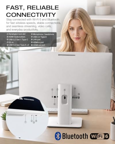 Image of ASUS VM670 27 Inch FHD 75Hz Touch All in One Desktop AMD Ryzen AI 7 350 | 64GB DDR5 RAM, 1TB SSD, AMD Radeon 860M, Wi-Fi 6, Windows 11 Pro, Copilot, Wireless Keyboard and Mouse for Business