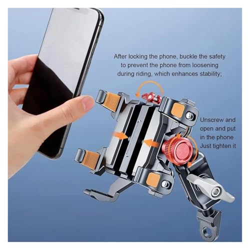 Support de téléphone pour moto robuste en matériaux durables haute résistance - 4