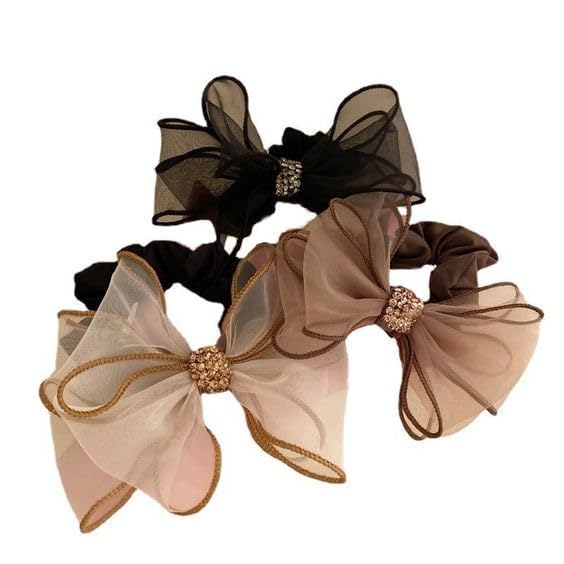 Hair Bow Scrunchies Set Silk Hair Ties Strong Elastic Soft Anti Hair Breakage Hair Bands Stylish Hair Accessories for Wome... - Review, Price and Buying Guide