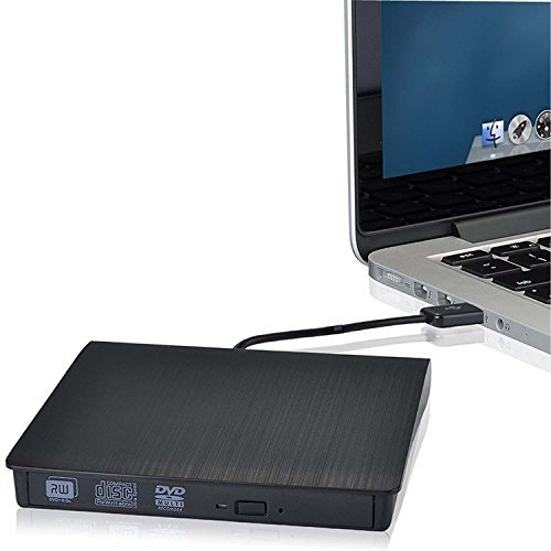 External DVD Drive,by Ploveyy USB 3.0 Ultra Portable External CD DVD Storage Drive,External DVD Writer/Burner CD DVD RW DVD ROM Drive for Apple MacBook, MacBook Pro or Other Laptop/Desktops (Black)