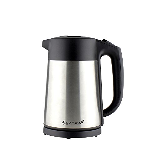Vektra VEK-1506 Vakuumisolierter, umweltfreundlicher Easy Pour Akku-Wasserkocher, 1,5 Liter, Edelstahl – Bild 3