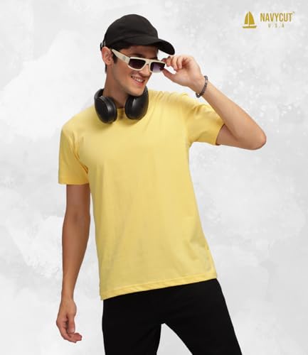 Image of Men T Shirt Cotton Round Neck | Solid Cotton Tee Half Sleeve | Breathable Casual T Shirt for Men | Stylish Round Neck Casual Wear | 12 Colors