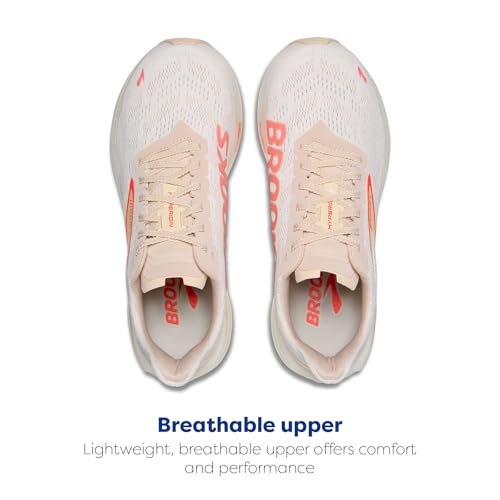 Brooks Women’s Hyperion 2 Neutral Running Shoe - White/Peach/Coral - 10 Medium