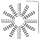 HONITANO 12個 ギターブリッジサドルネジ 六角レンチ付 エレキギター用 高精調整ネジ 耐久性メタル製 ベースパーツ交換用