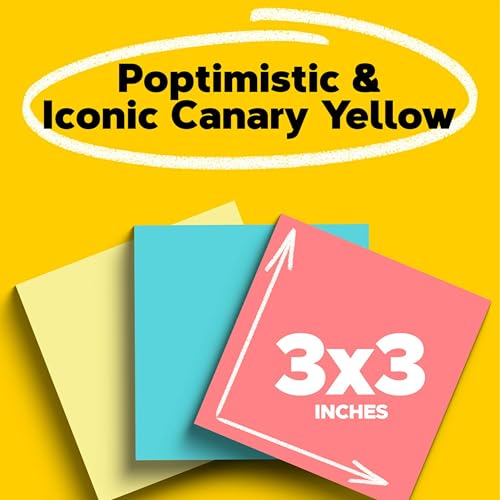 Image of Post-it Notes Value Pack, 3 in x 3 in, Canary Yellow and Cape Town Collection, 14 Pads /Pack (654-14YWM)