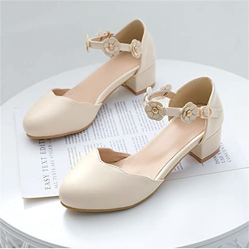 Girls Sandals Big Kids Girls Mary Jane Dress Shoes Pumps Low Heels Flower High School Prom Shoes Girls Sock4