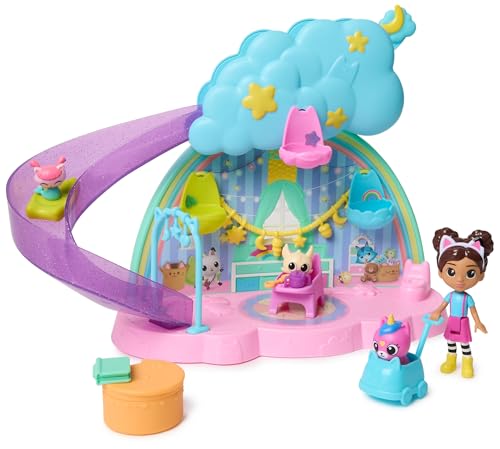 Gabby's Dollhouse Kitty Care Ear Purrfect Playroom – 17-Piece Playset with 4 Toy Figures, Dollhouse Furniture, Doll Accessories & Baby Doll Stuff for Kids Ages 3+
