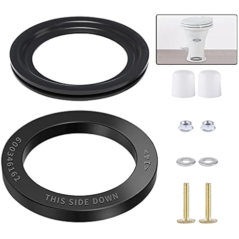 boeemi RV Toilet Seal Kit Compatible with Camper 300/310/320 RV Toilets to Replace 385311652 RV Toilet Seal Part and 385311658 RV Toilet Flush Seal, 2-in-1 Combo Kit Cover