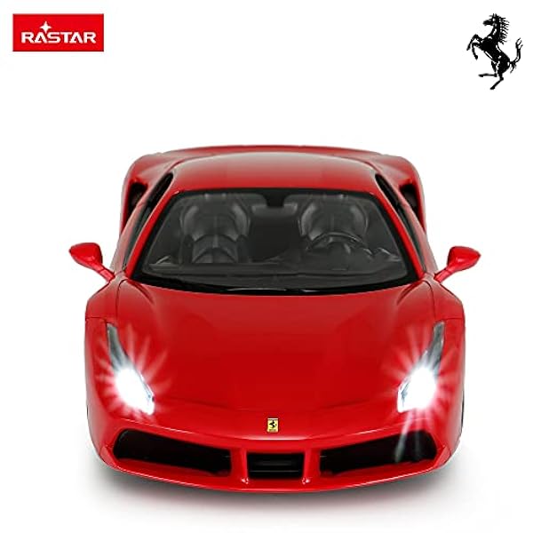 Ferrari 488 GTB Modelo, Rastar 1/14 Escala Ferrari Coche Control Remoto Para Niños 8-12 - ROJO