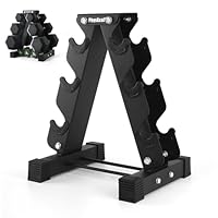 PhysKcal 3-Tier Klein Hantelständer, Hantelablage für Kurzhanteln, Neopren-Hantelhalterung, vertikaler Handgewichtsständer für das Heim-Fitnessstudio