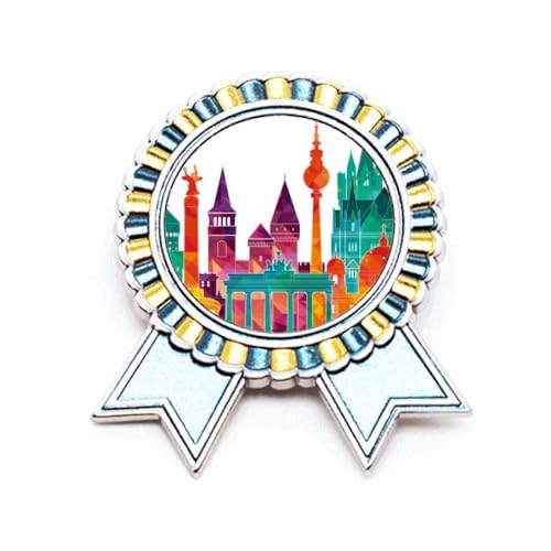 Broche architecture allemande en métal taille M, le cadeau idéal pour passionné d'histoire