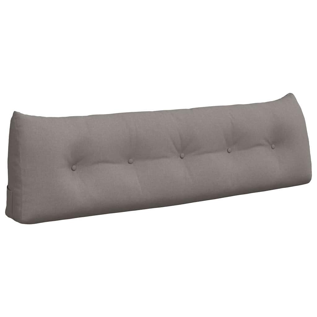 Coussin de dossier en tissu taupe grand confort pour lit et canapé