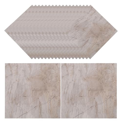 Stickers carrelage marbre 30x30 cm : lot de 20 revêtements de sol en PVC amovible pour cuisine
