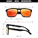 DUBERY Classic Polarized Sunglasses for Men Women Retro 100% UV Protection Driving Sun Glasses D731,2 Pack (Black/Red+Black/Black)