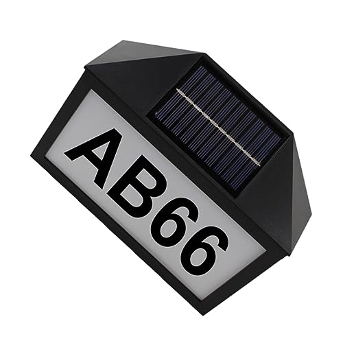 HOLIDYOYO Lampe Solaire Numéro de Maison Éclairage LED pour Adresse Extérieure Décoration Durable et Énergétique de Nuit pour Villas et Maisons