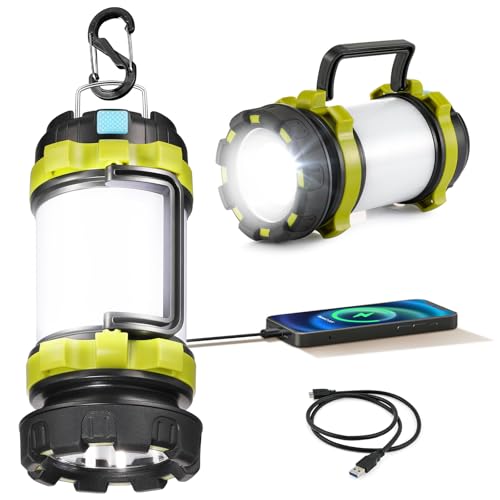 LED Camping Lantern Flashlight Rechargeable(Pack of...