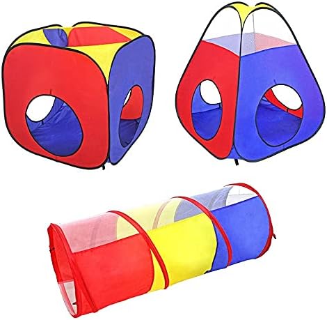 Toytexx 4 in 1 Children Kids Playhouse Tent, Ball Pit, Tunnels with Storage Bag 2 41FI2ECYECS. AC