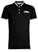 oodji Ultra Hombre Polo con Botones a Presión con Cuello Mao, Negro,...