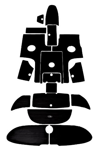 BlackTip Jetsports Complete Traction Mats Compatible with Yamaha Jet Boat 2005-2006 AR230/230 HO, SR230, SX230/230 HO (Black Marble)