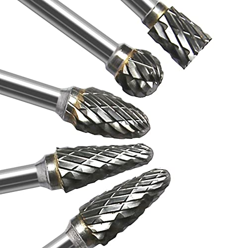 Fresas de carburo de tungsteno 10 piezas 1/8" vástago miniatura 6