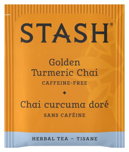 Stash Tea Turmeric Chai Herbal Tea - Naturally Caffeine Free, Non-Gmo Project Verified Premium Tea With No Artificial Ingredients, 18 Count (Pack Of 6) - 108 Bags Total #TOP1