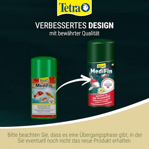 Tetra Pond MediFin - Medikament für Teichfische gegen die häufigsten Krankheiten, auch zur Vorbeugung und Desinfektion, 250 ml