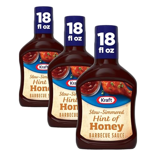 Image of Kraft Hint of Honey Slow-Simmered Barbecue BBQ Sauce, 18 oz Bottle (Pack of 3)
