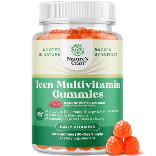 Teen Multivitamin Gummies 12-17 - Teen Boys & Girls Gummy Vitamins for Better Skin, Immune Strength,