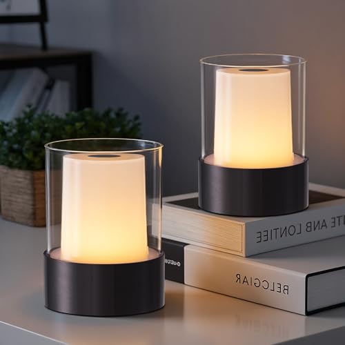 VISDANFO Kleine Camping Lampe, Aufladbare LED Touch Outdoor Tischlampe...