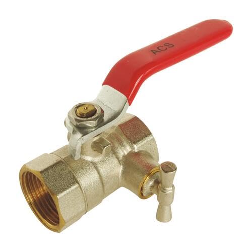 SOMATHERM FOR YOU - Double Flush Ball Valve Female 26/34 - Reversible Flat Handle - Standard Pass - Reinforced Sealing with 2 O-Rings - Image 2