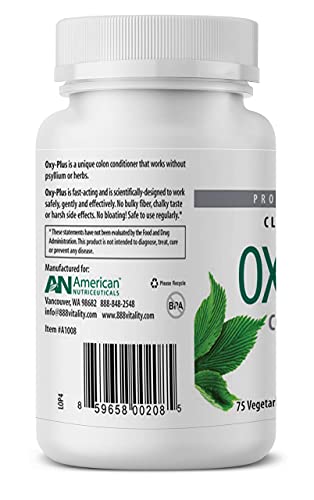 American Nutriceuticals – Oxy-Plus – 75 Capsules – Professionally Formulated Colon Cleanse Enhanced With Magnesium & Bioflavonoids – No Cramping Or Bloating – Stimulant Free #TOP3