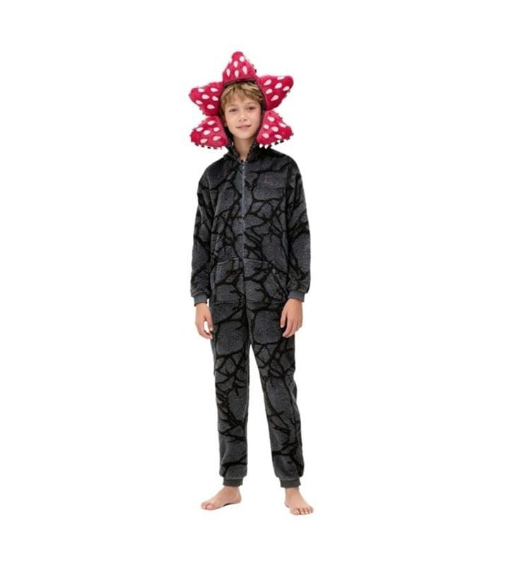 Genérico Unisex D-Demogorgon Onesie Pijamas Mono, Pijamas con Capucha 3D, Disfraces de Invierno de Lana for Cosplay, Albornoz de una Pieza de Navidad