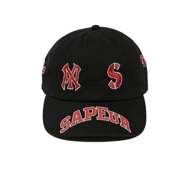 Amazon.co.jp: 芸能人愛用 即 SAPEur×FR2コラボキャップ、ブラック 