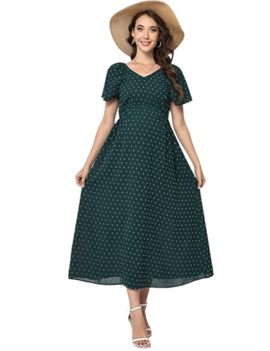 Image of Maternity Dress Women's Off Shoulder Split A Line Casual Maxi Dress Photography Dress for Babyshower