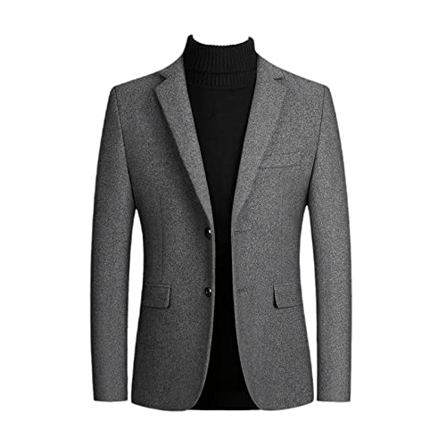 Blazer en laine mélangée pour homme pour rester élégant sans froisser sa veste gris L