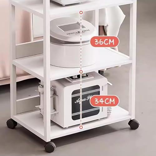 Carrello in metallo a 3 livelli per salone di bellezza, carrello mobile per estetista con ruote, supporto per macchina di bellezza spa, carrello professionale per parrucchieri e truccatori