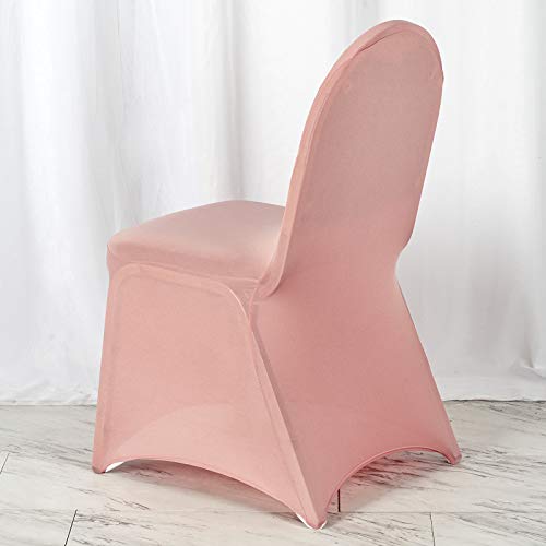 image for BalsaCircle Chair Covers BalsaCircle 25 pcs Dusty Rose Spandex Stretch