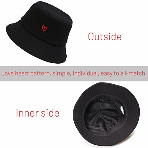 Image of Cotton Bucket Hat for Women Men Summer Travel Sun Beach Bucket Cap, Unisex Outdoor Fisherman Hat