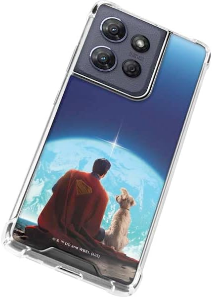 Skinit Clear Phone Case Compatible with Moto G Power 5G (2025) - Officially Licensed Superman 2025 Superman & Krypto Watch The Earth Design