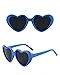 10 pcs Lovely Heart Shape Pet Cat Glasses Eye-wear Sunglasses for Small Dog Cat (Blue)