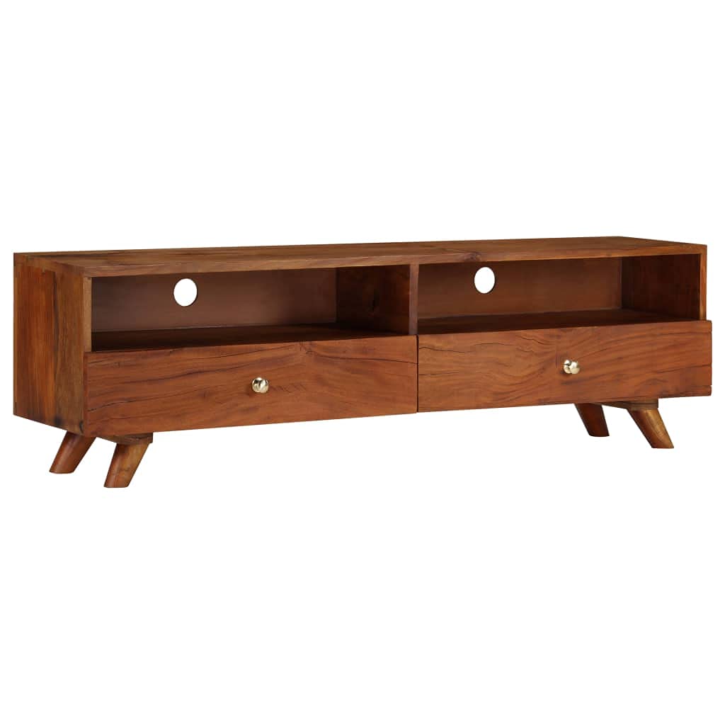 Générique Mobile TV in legno di recupero, 140 x 30 x 40 cm, design sobrio e pratico, con 2 armadi e 2 ripiani aperti, mobile TV in legno riciclato, per soggiorno, conservazione