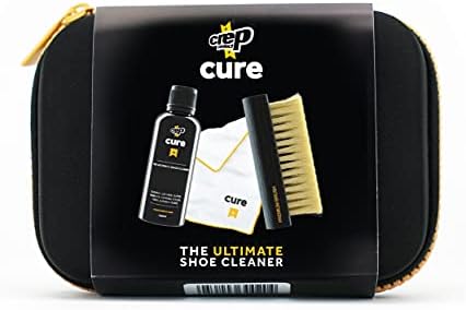 Crep Protect Shoe Cleaner Kit - Cure Premium Sneaker Cleaning Travel Kit with 3.5oz Solution, Premium Brush, and Microfiber Cloth