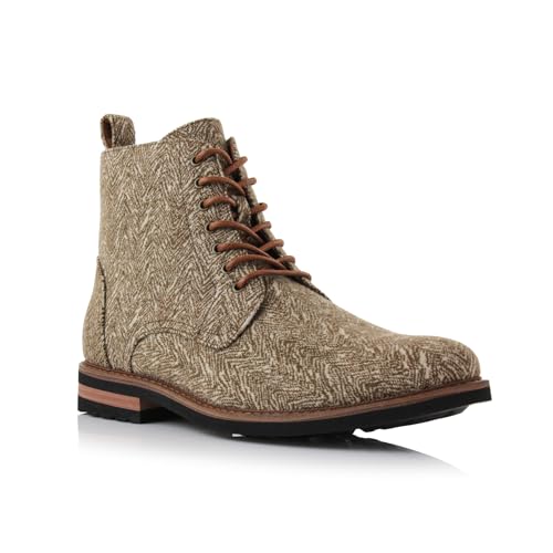 Image of Polar Fox Men's Ankle Dress Boots | Lace-up Casual Fashion Boot Collection | Cap Toe & Plain Toe Styles |