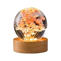 MARZIUS Luce Notturna A Sfera Di Cristallo A Forma Di Fiore